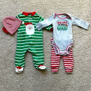 Carter’s Santa Outfits (2 Outfits)- 3MTH
